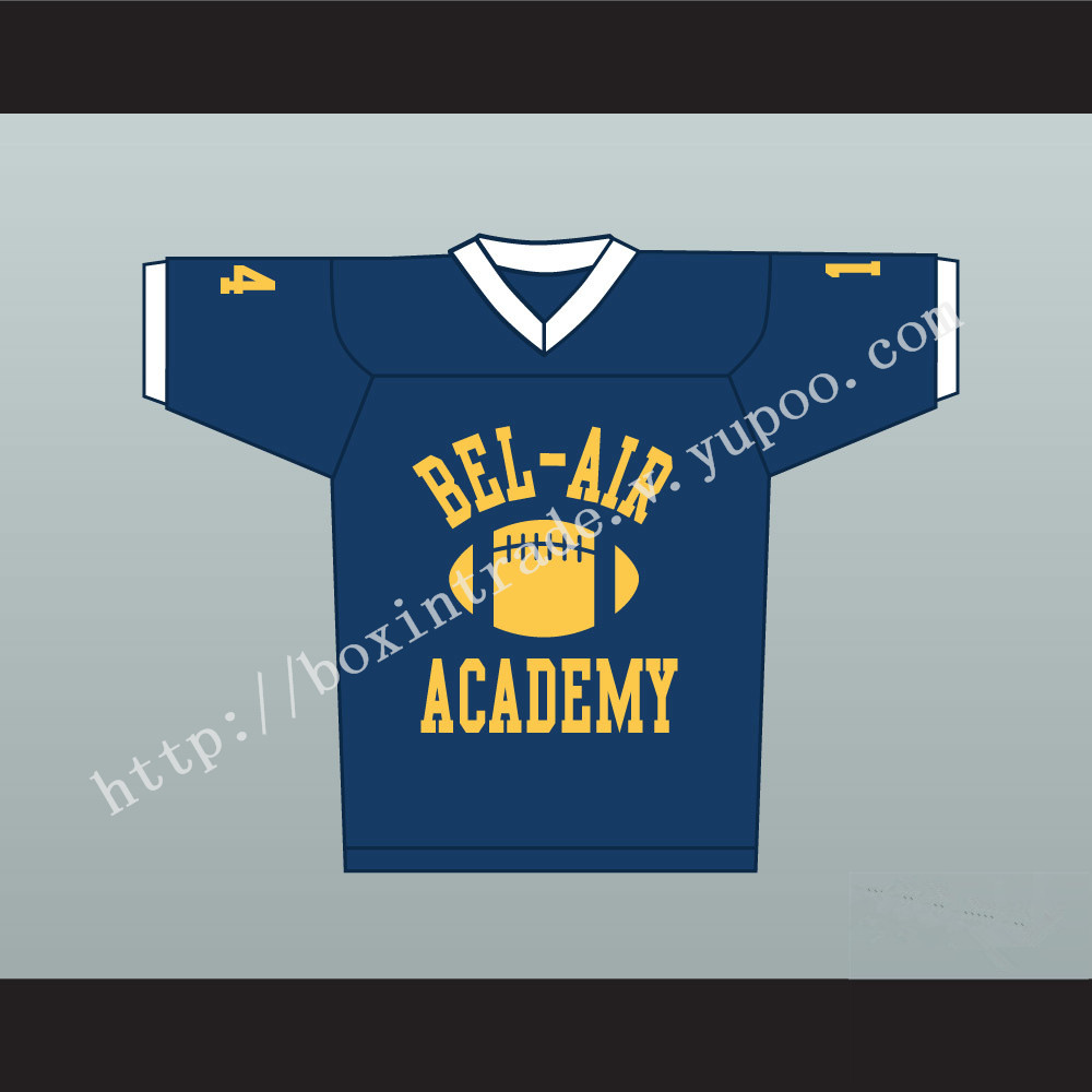 Fresh Prince Will Smith Bel-Air Academy Football Jersey Blue