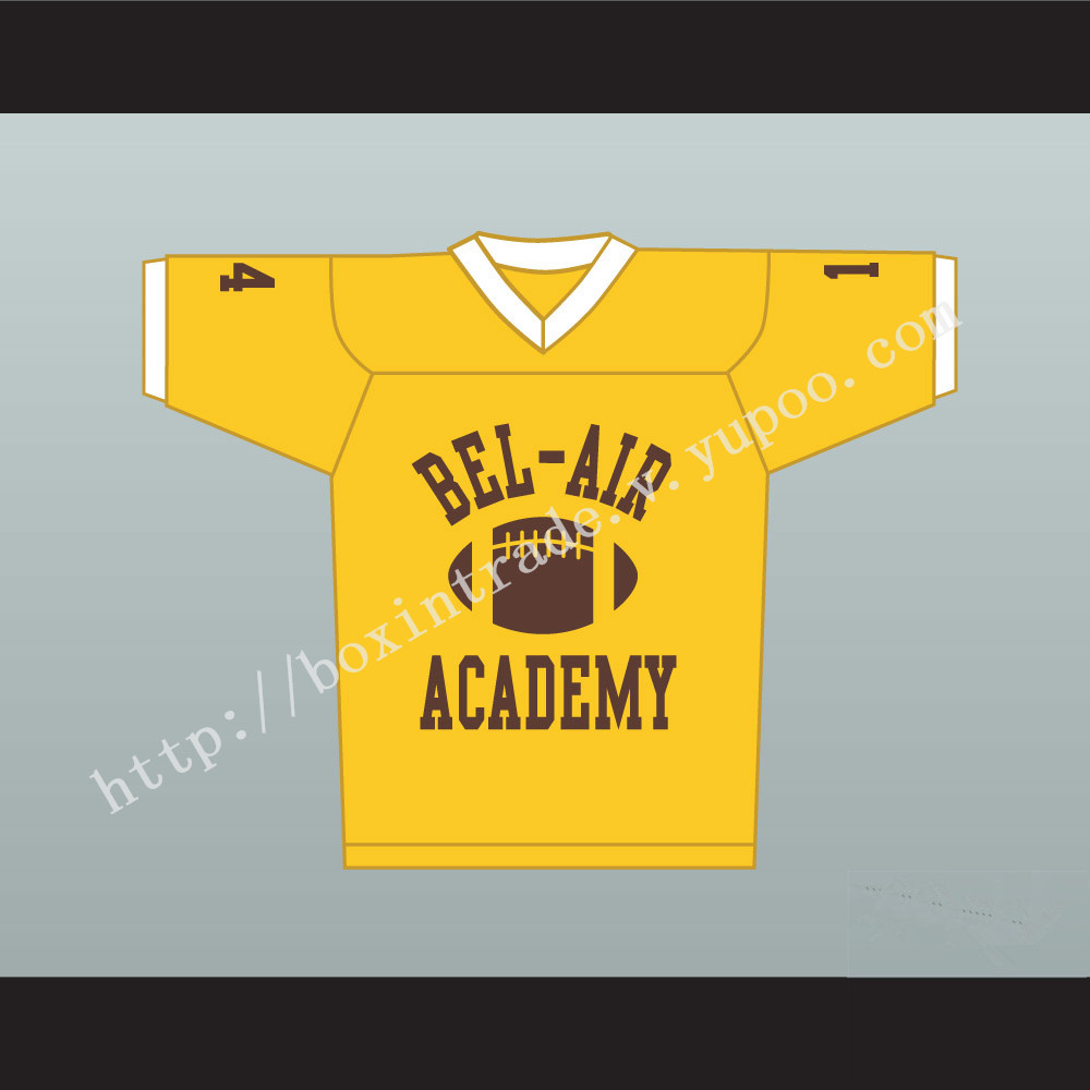 Fresh Prince Will Smith Bel-Air Academy Football Jersey Yellow