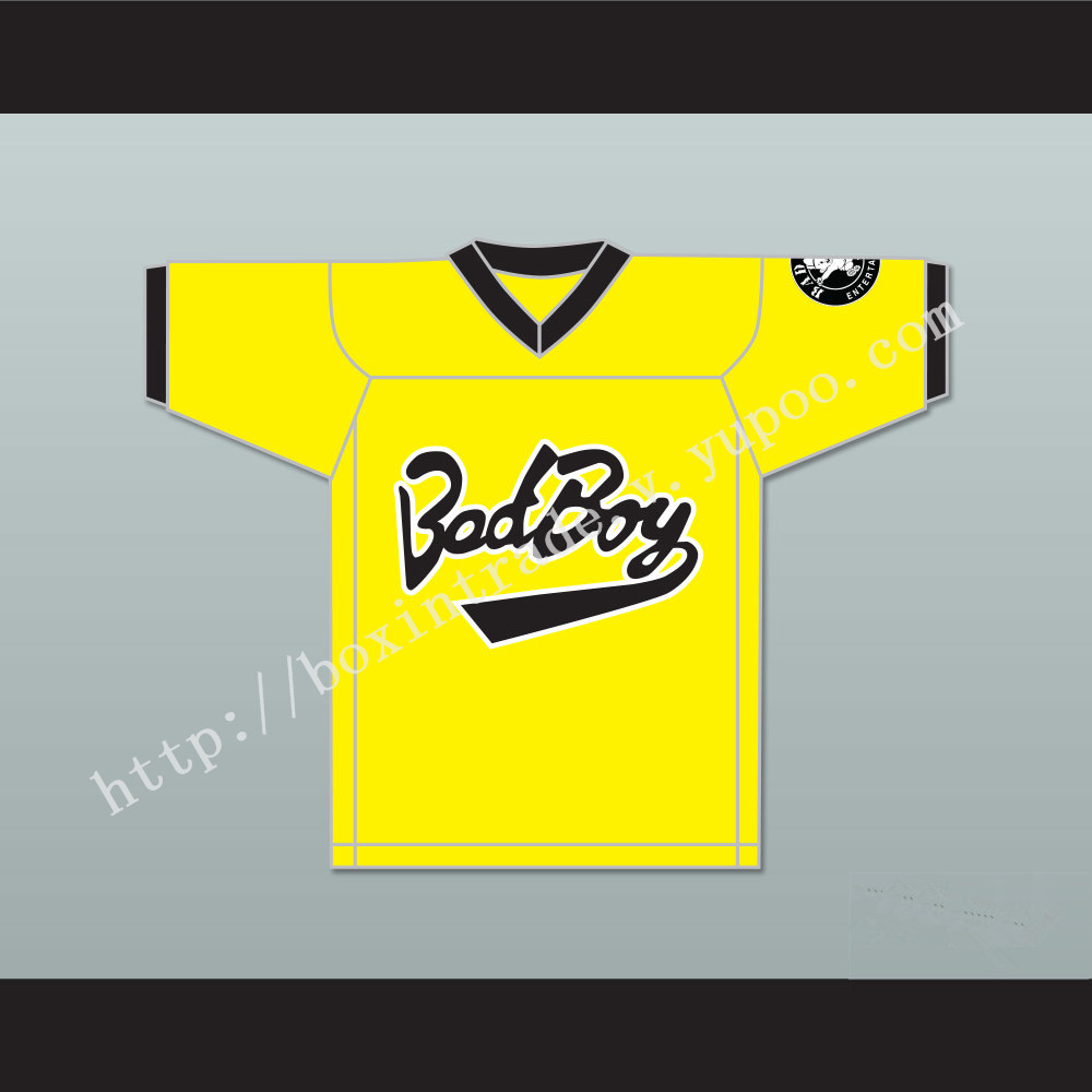 Biggie Smalls 10 Bad Boy Yellow Football Jersey Includes Patch