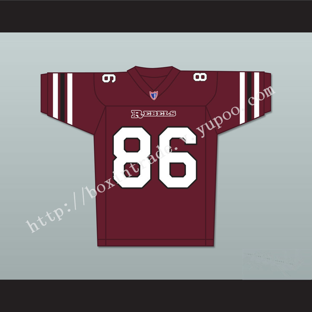 Hayes MacArthur Kyle Cooper 86 Boston Rebels Home Football Jersey Includes League Patch