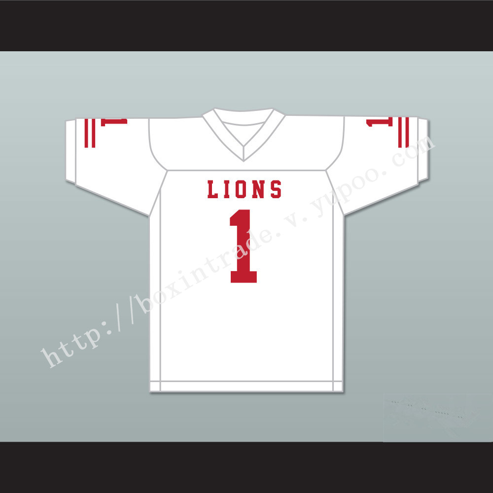 DJ Law 1 EMCC Lions White Football Jersey