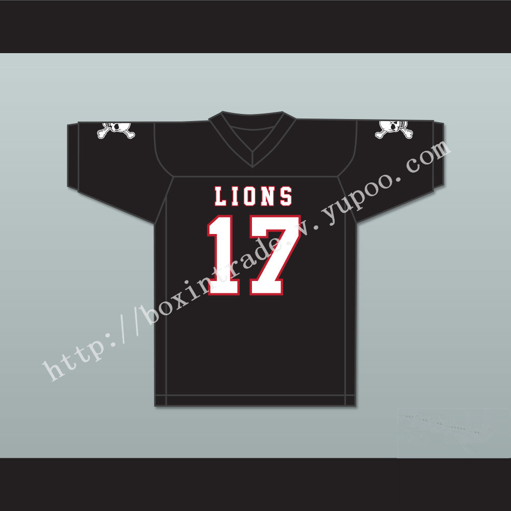 Isiah Wright 17 EMCC Lions Black Football Jersey Includes Patches