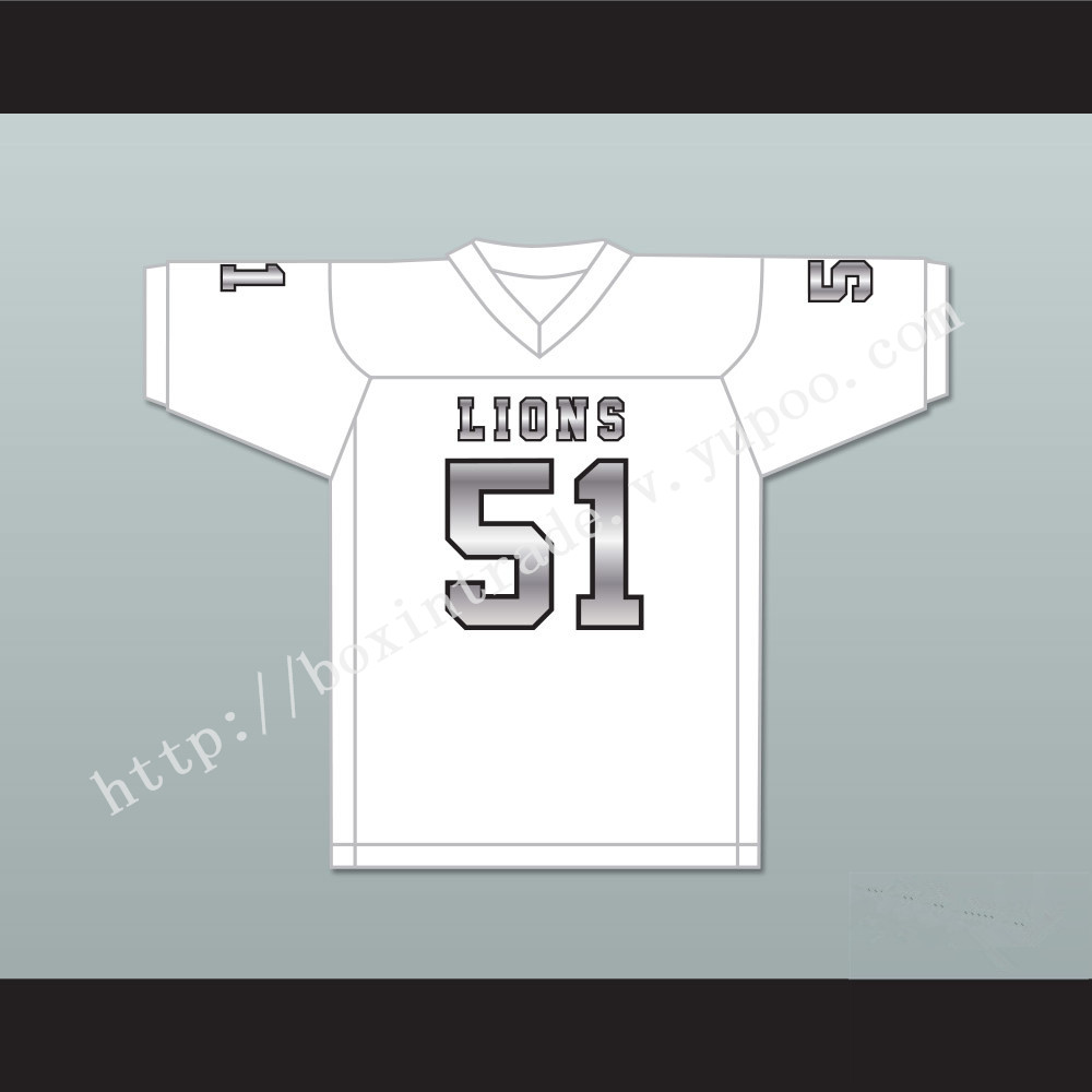 James Davis 51 EMCC Lions White Alternate Football Jersey