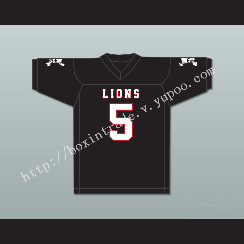 John Franklin 5  EMCC Lions Black Football Jersey Includes Patches