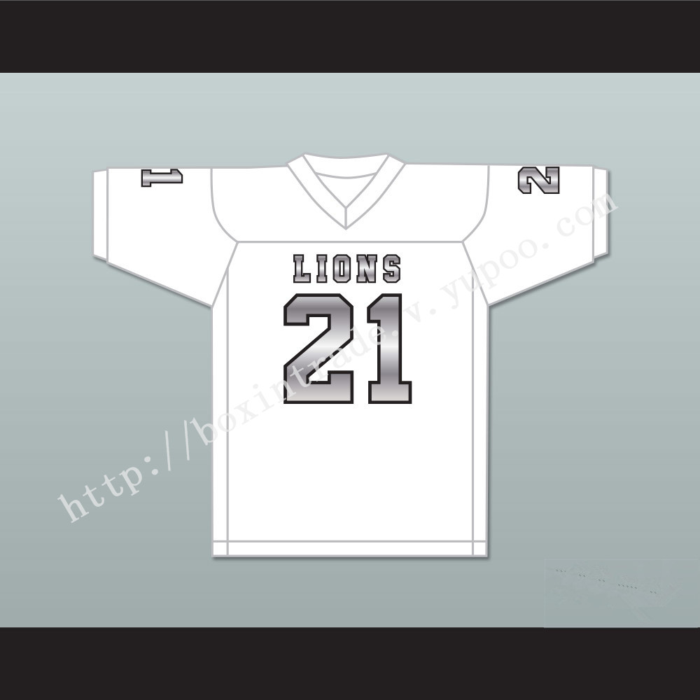 Ryan Lee 21 EMCC Lions White Alternate Football Jersey