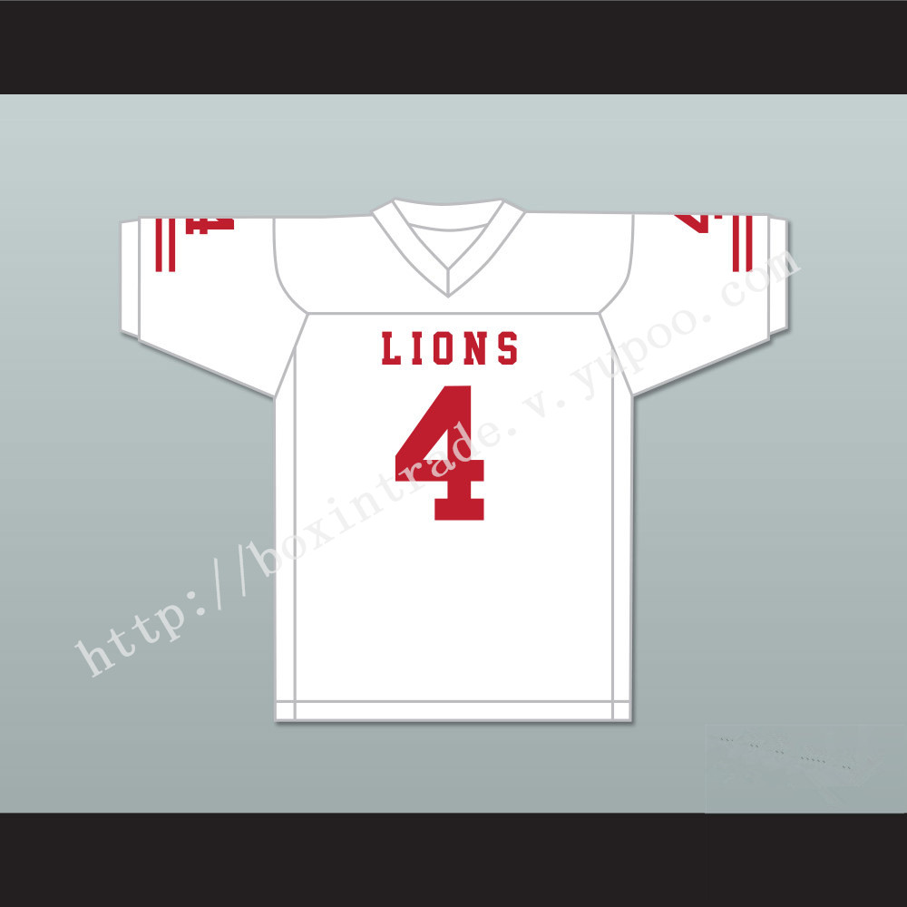 Wyatt Roberts 4 EMCC Lions White Football Jersey