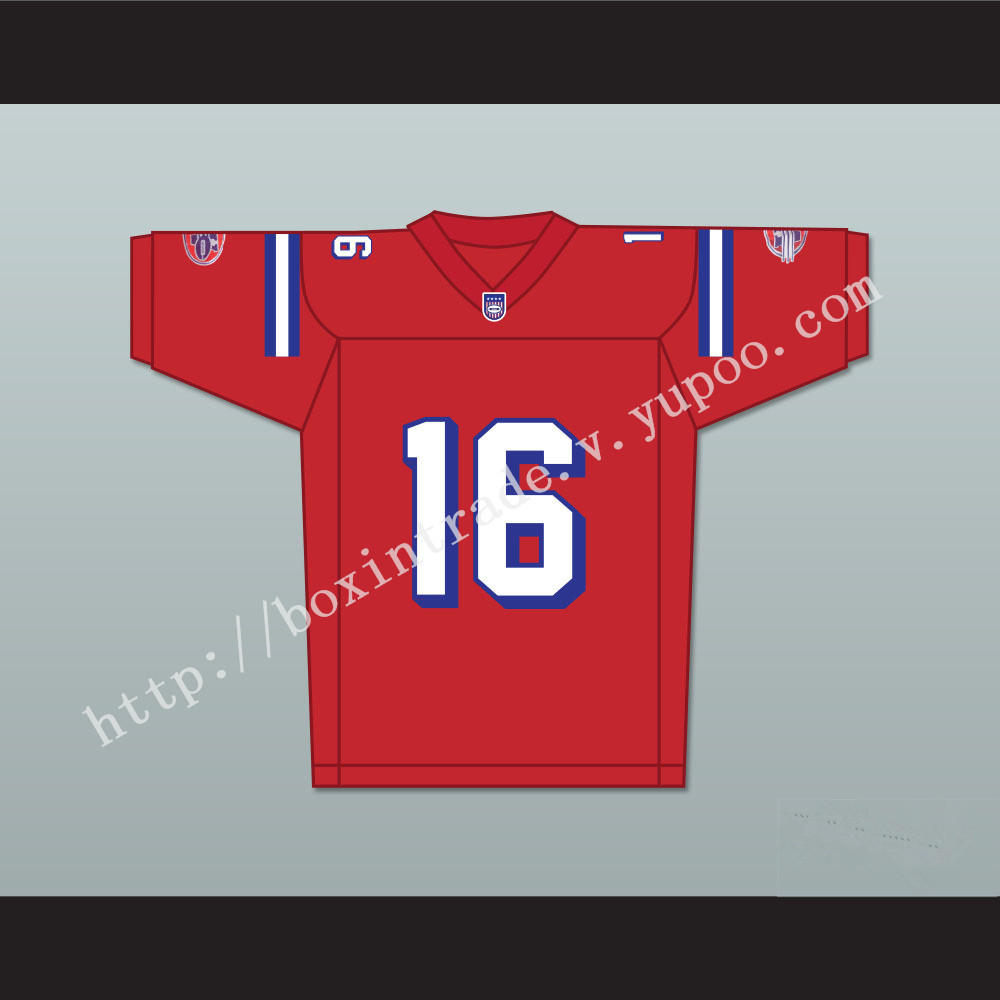 Keanu Reeves Shane Falco 16 Washington Sentinels Home Football Jersey The Replacements Includes League Patch