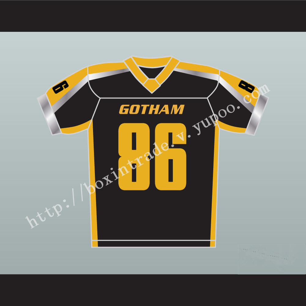 Gotham Rogues Hines Ward 86 Football Jersey Black Stitch Sewn New