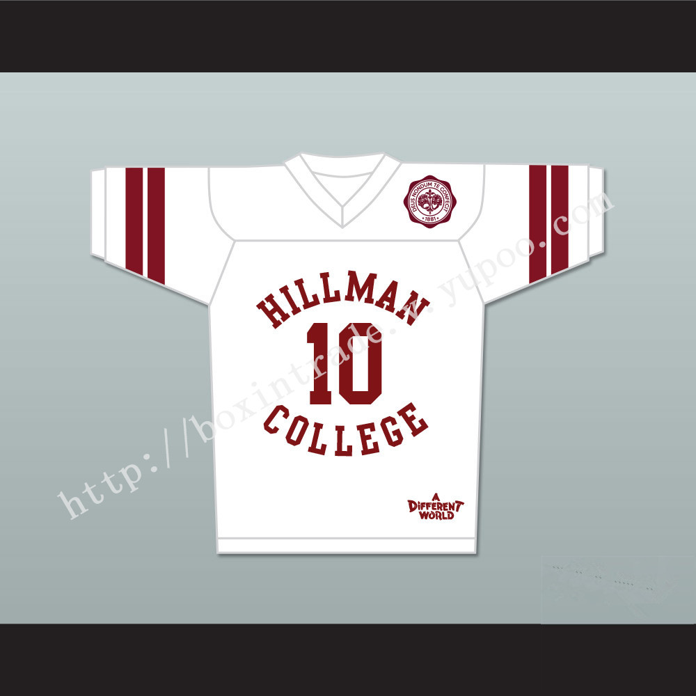 Ronald 'Ron' Johnson 10 Hillman College White Football Jersey with Theater Patch A Different World