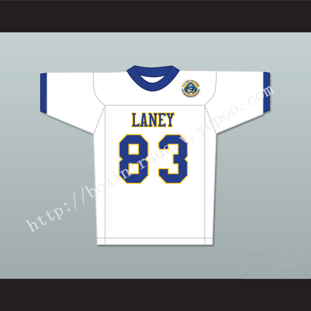 Michael Jordan 83 Laney High School  Buccaneers White Football Jersey with Patch