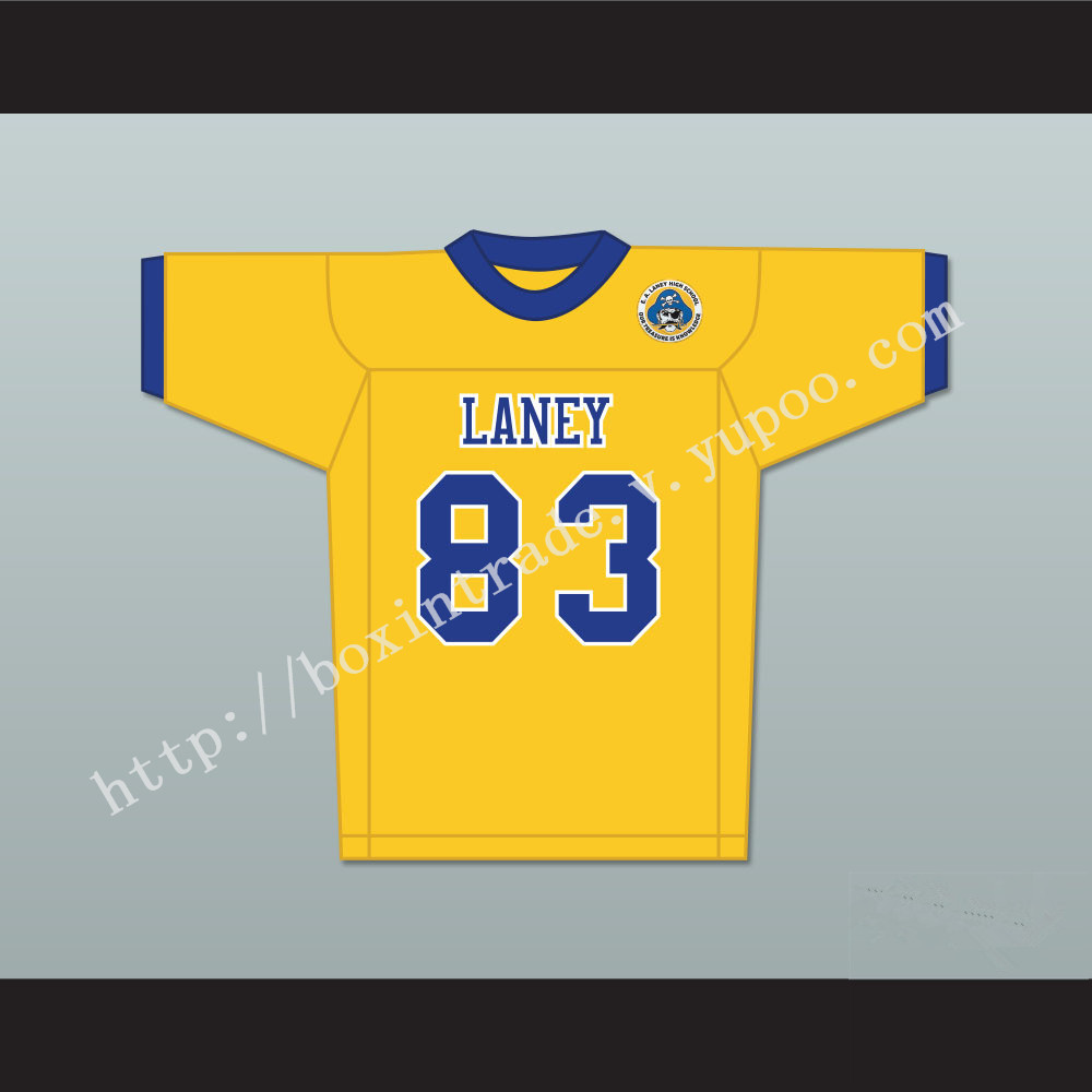 Michael Jordan 83 Laney High School  Buccaneers Yellow Football Jersey with Patch 2