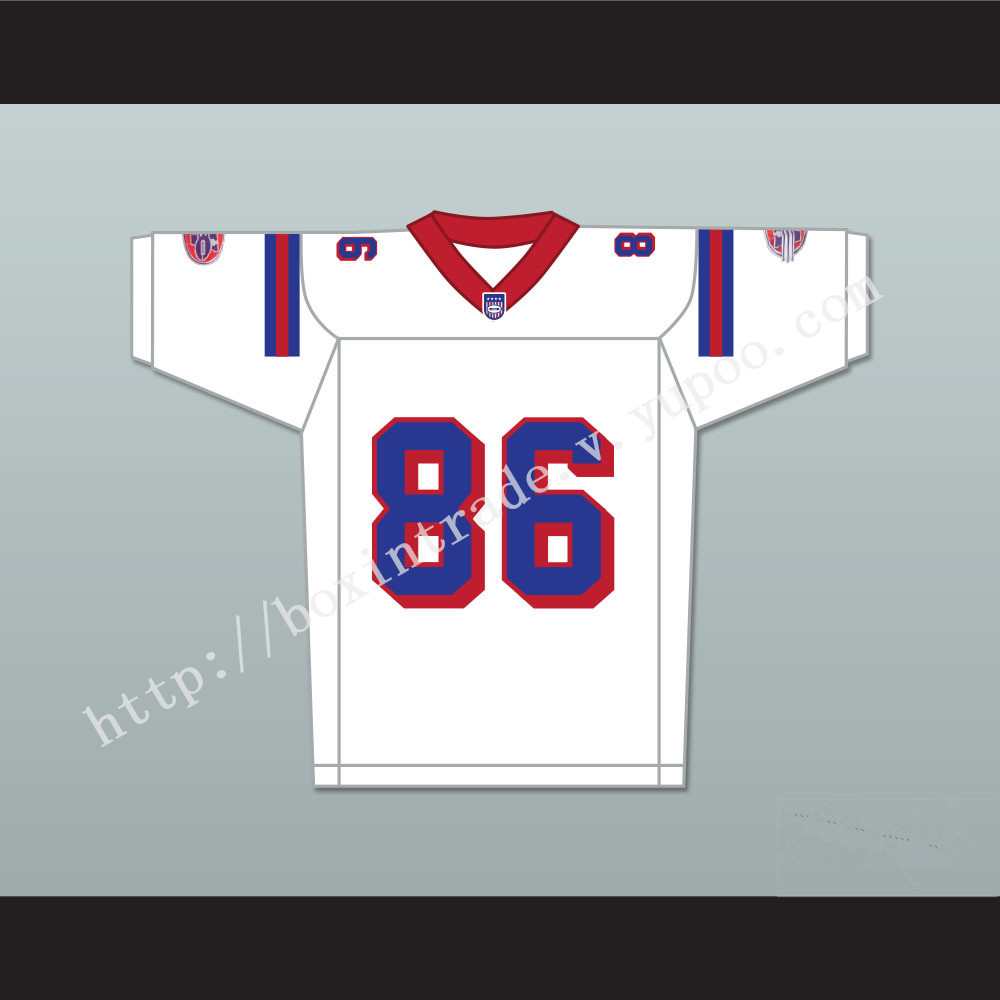 David Denman Brian Murphy 86 Washington Sentinels Away Football Jersey The Replacements Includes League Patch