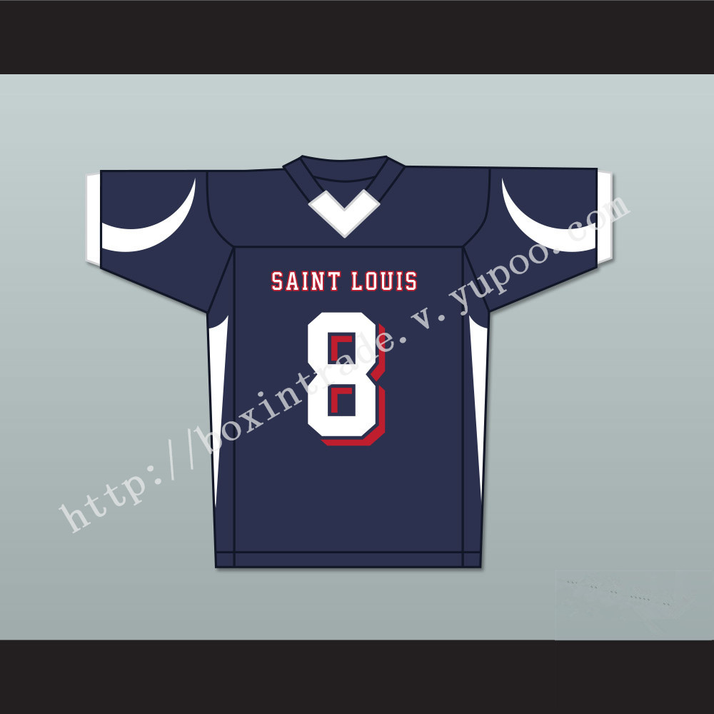 Marcus Mariota 8 St. Louis High School Crusaders Dark Blue Football Jersey