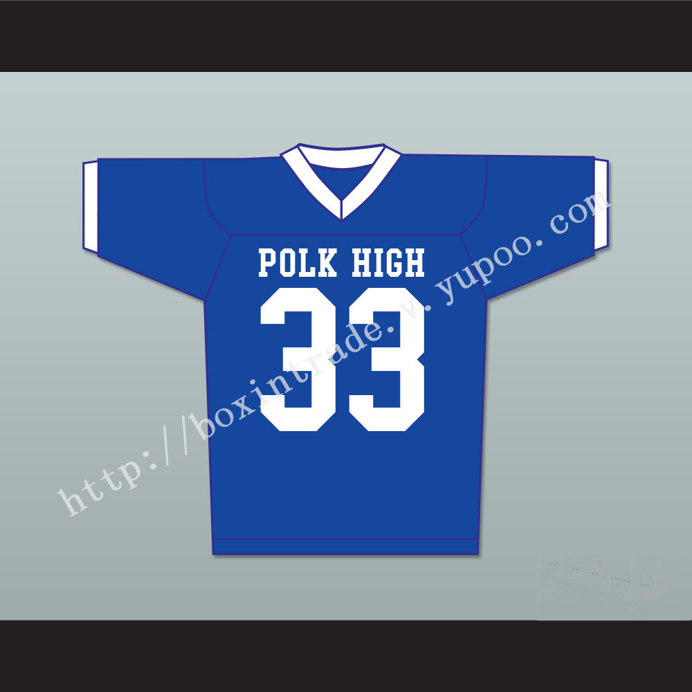 Al Bundy 33 Polk High Football Jersey Married With Children Ed O' Neill Blue with White Trim