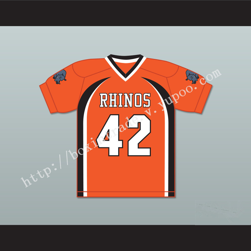 Equine Duckings 42 Rhinos Football Jersey with Patches Key & Peele