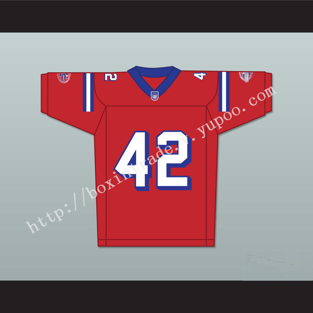 Michael Jace Ray Smith 42 Washington Sentinels Home Football Jersey The Replacements Includes League Patch 2