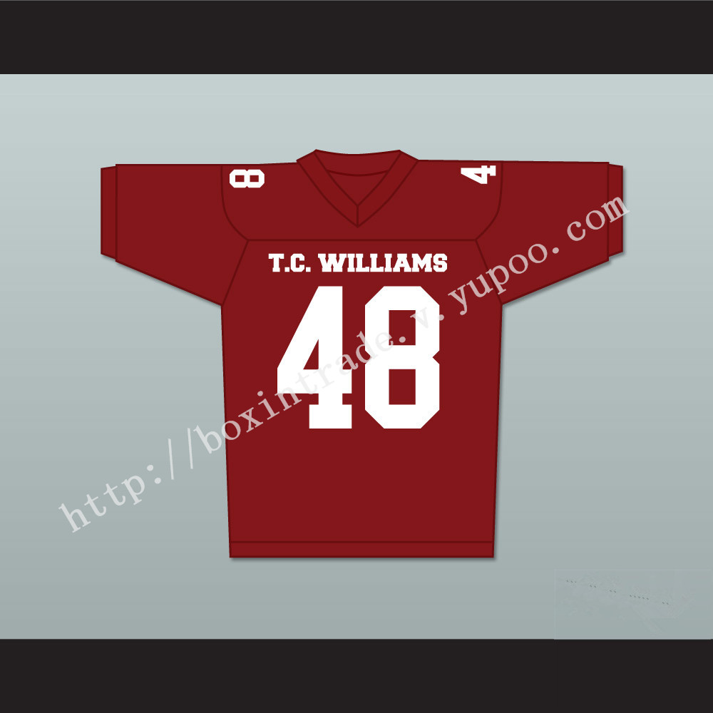 T. C. Williams High School Titans Football Jersey Red Ryan Gosling Alan Bosley