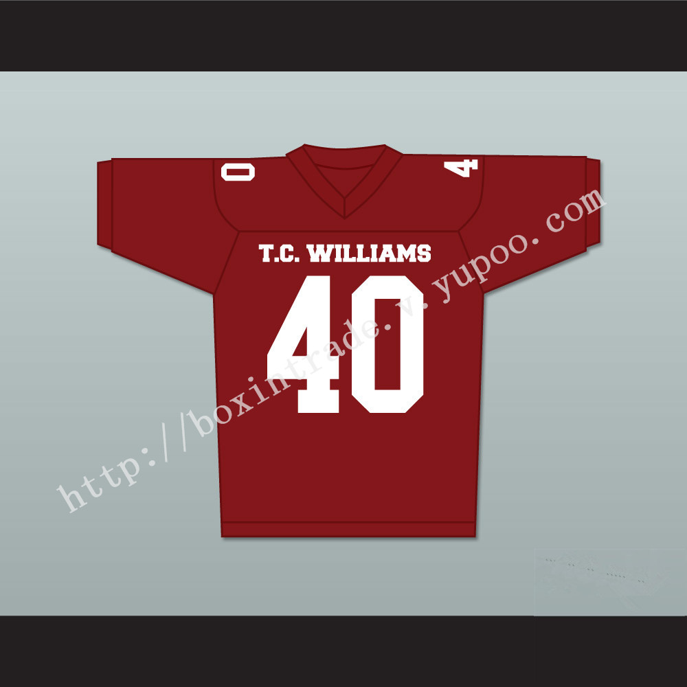 T. C. Williams High School Titans Football Jersey Red Donald Faison Petey Jones