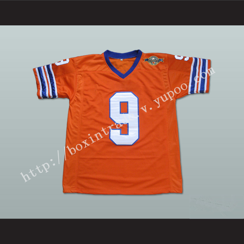 Adam Sandler Bobby Boucher The Waterboy Mud Dogs Football Jersey with Bourbon Bowl Patch