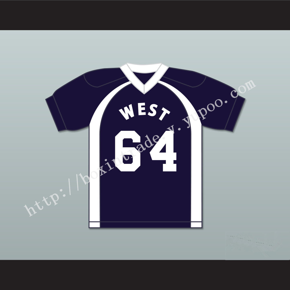 East/West College Bowl T.J. A.J. R.J. Backslashinfourth V 64 West Football Jersey Key & Peele