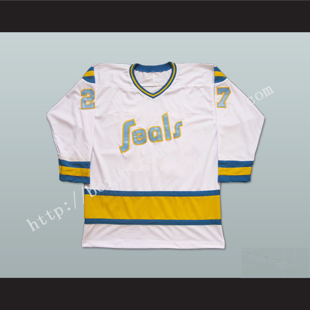 Gilles Meloche 27 Golden Seals Hockey Jersey