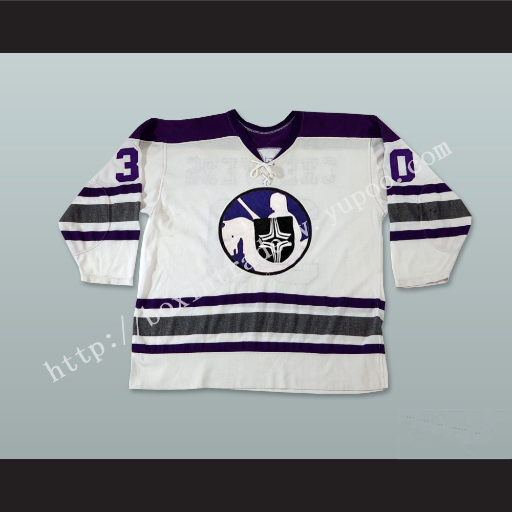 WHA 1972-73 Cleveland Crusaders Gerry Cheevers 30 Home Hockey Jersey