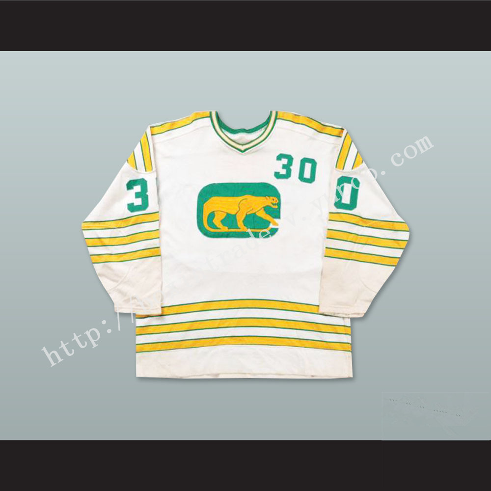 WHA 1973-74 Chicago Cougars Cam Newton 30 Home Hockey Jersey