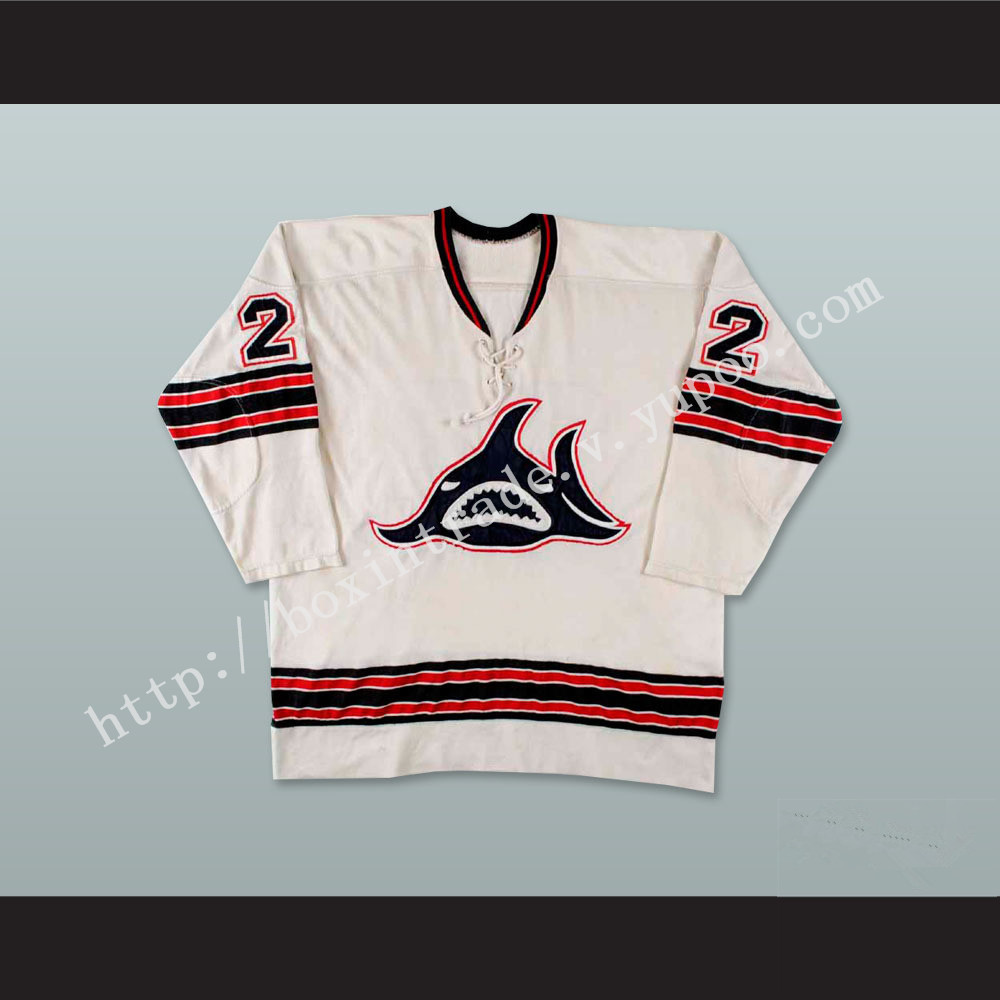 WHA 1973-74 Los Angeles Sharks Ron Garwasiuk 22 Home Hockey Jersey