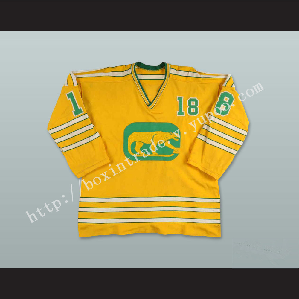 WHA 1974-75 Chicago Cougars Bryon Baltimore 18 Away Hockey Jersey