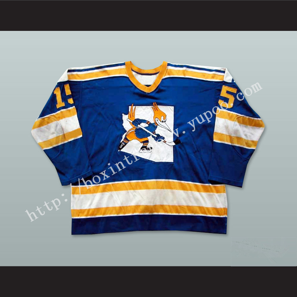 WHA 1975-76 Phoenix Roadrunners John Gray 15 Away Hockey Jersey