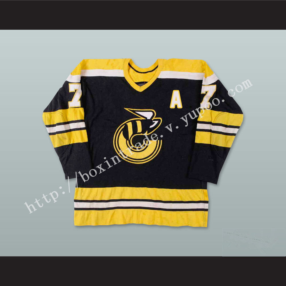 WHA 1976-77 Cincinnati Stingers Rich Leduc 7 Away Hockey Jersey