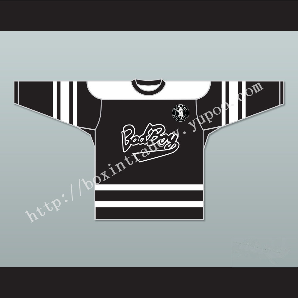 Notorious B.I.G. 97 Bad Boy Black Hockey Jersey Includes Patch