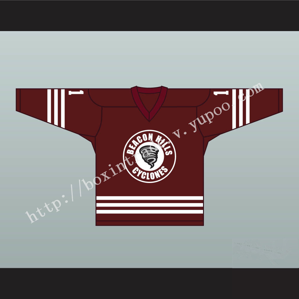 Scott McCall 11 Beacon Hills Cyclones Hockey Jersey Teen Wolf TV Series Maroon