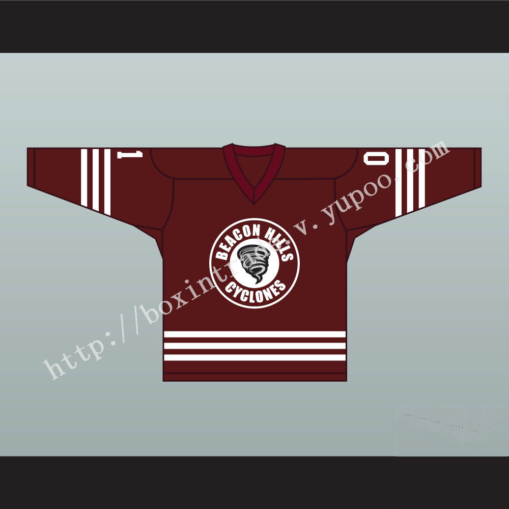 Peter Hale 01 Beacon Hills Cyclones Hockey Jersey Teen Wolf TV Maroon