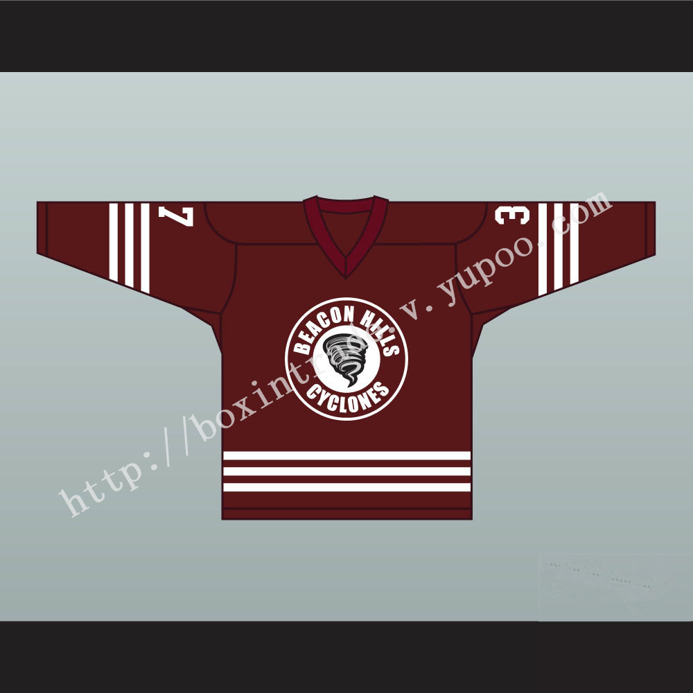 Jackson Whittemore 37 Beacon Hills Cyclones Hockey Jersey Teen Wolf TV Series Maroon