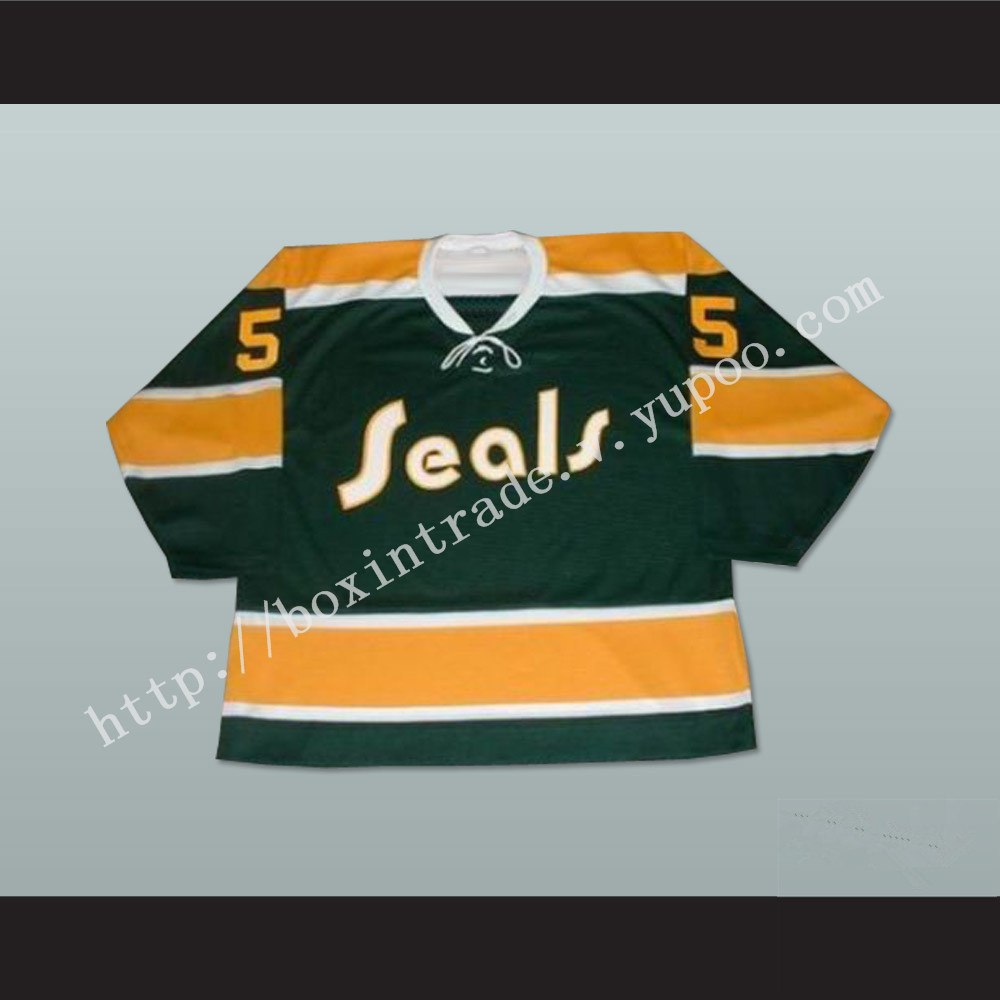 Carol Vadnais 5 California Golden Seals Tie Down Hockey Jersey