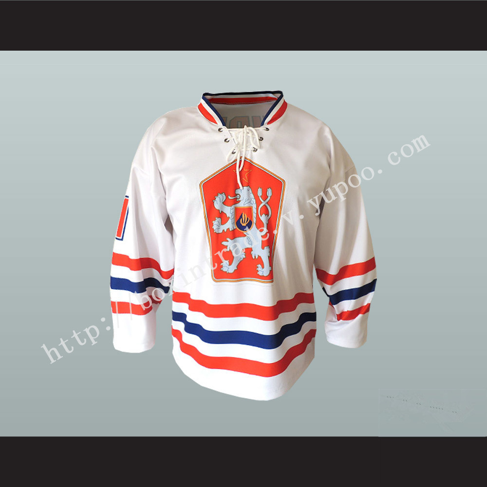 Czechoslovakia National Team Hockey Jersey White