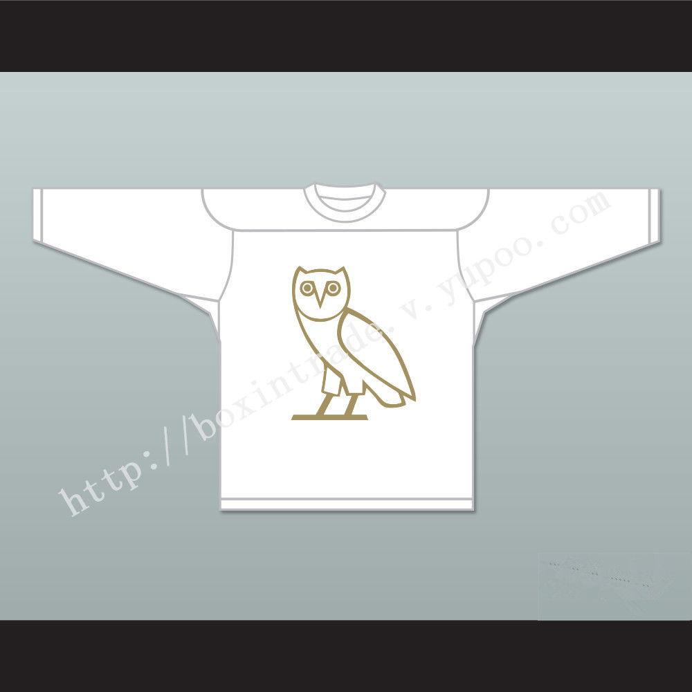 Drake 9 OVO White Hockey Jersey