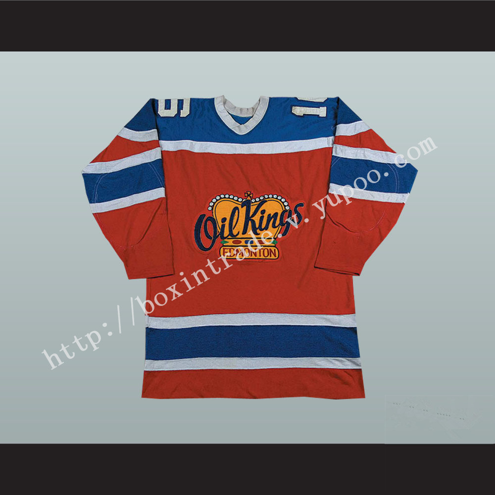 Edmonton Oil Kings Defunct Team Hockey Jersey Stitch Sewn New