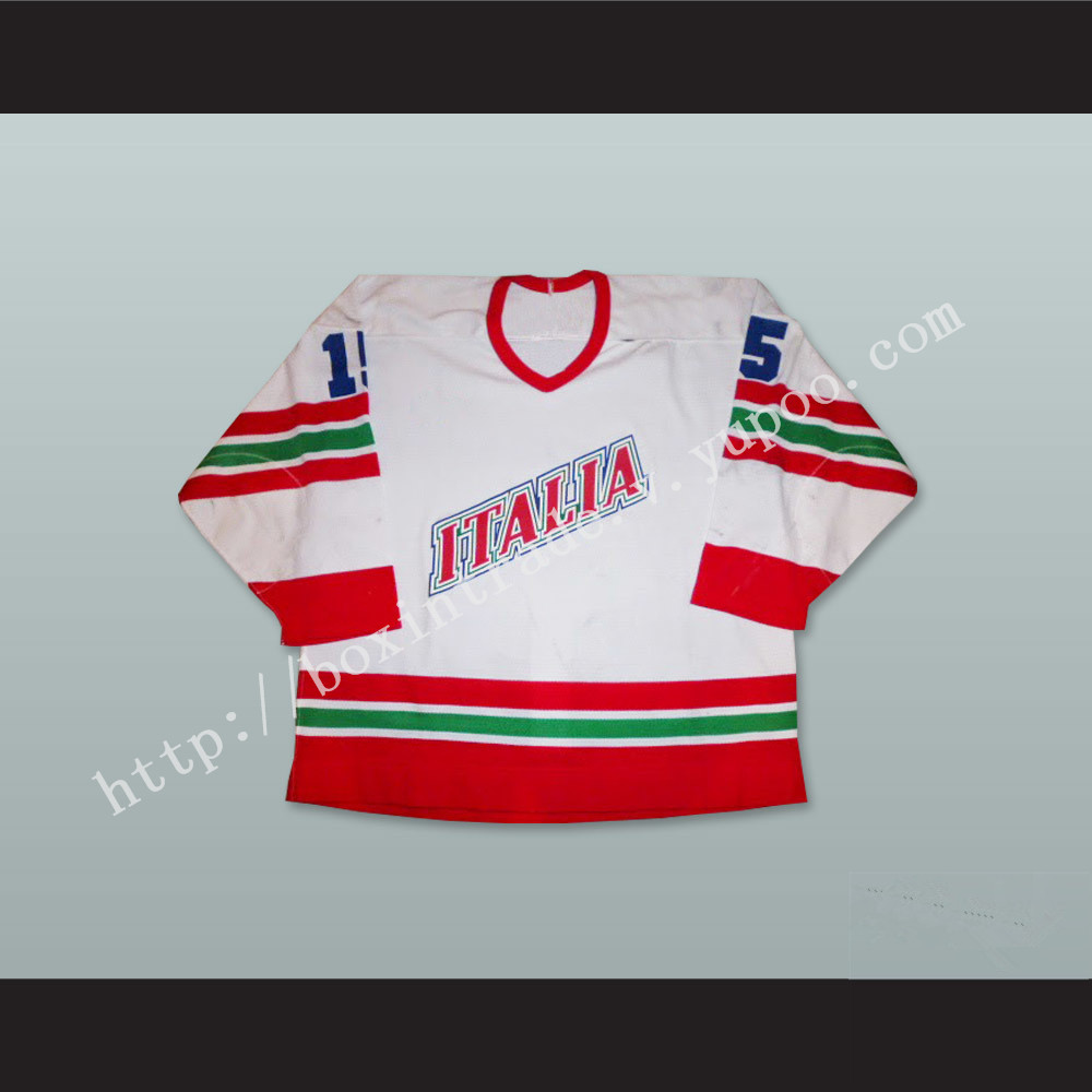 Italia 15 White Hockey Jersey