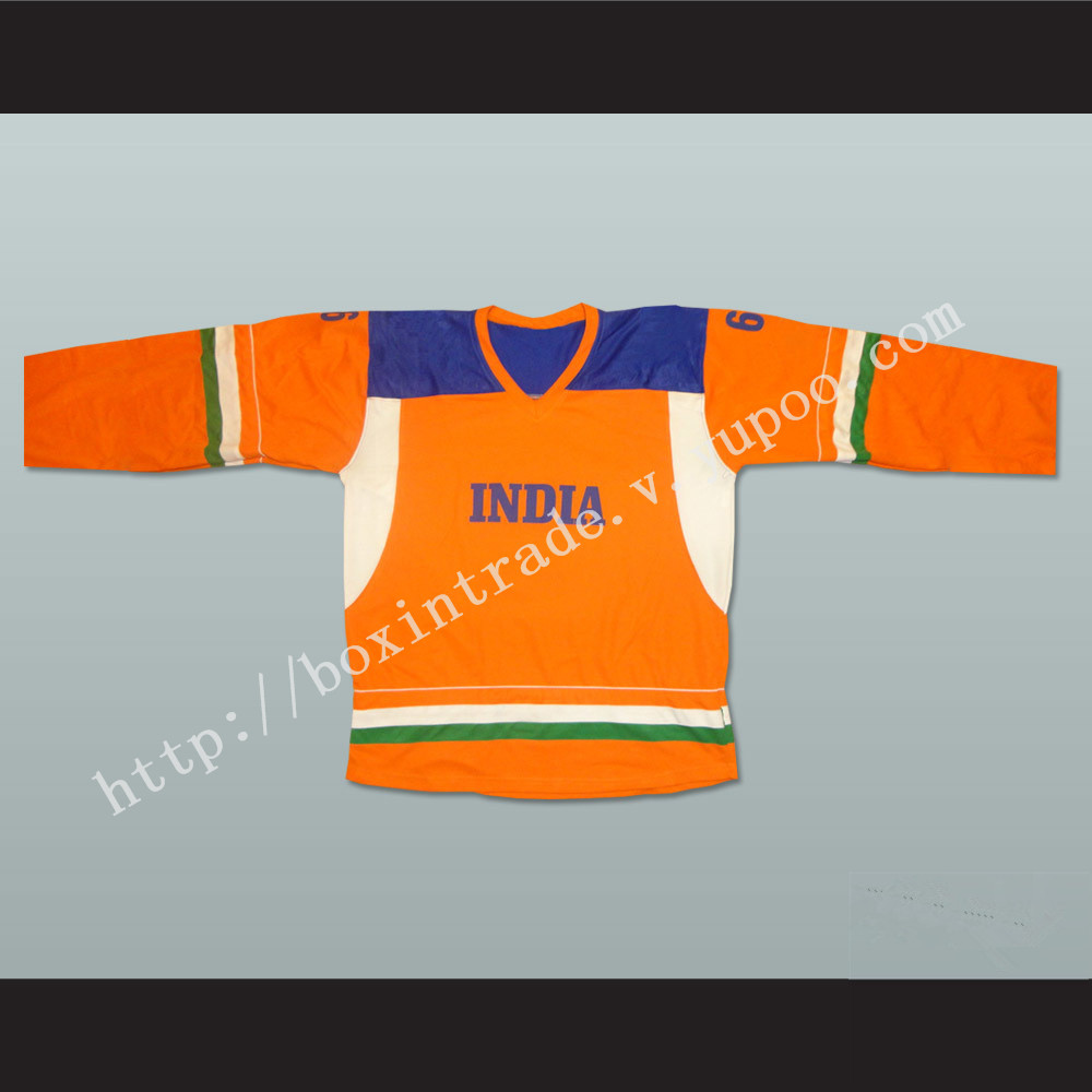 India National Team Orange Hockey Jersey Any Player or Number