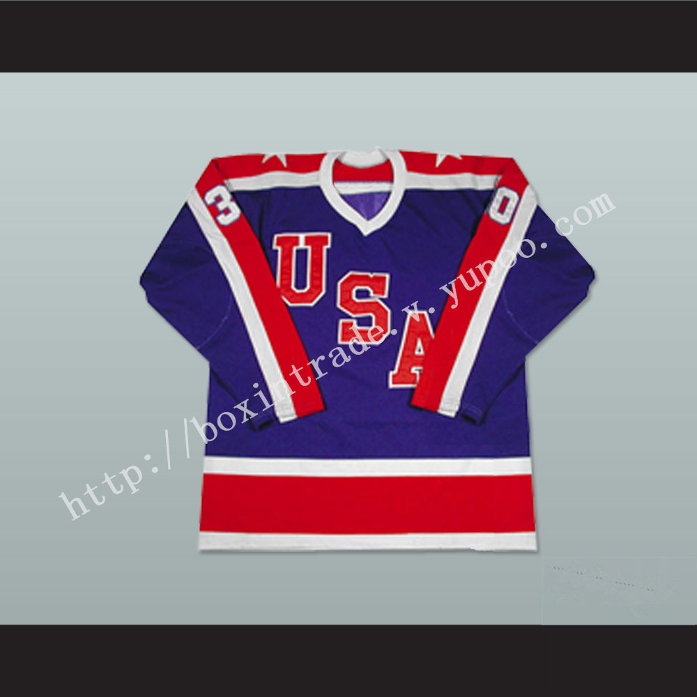 Jim Craig 30 Team USA Miracle On Ice Hockey Jersey