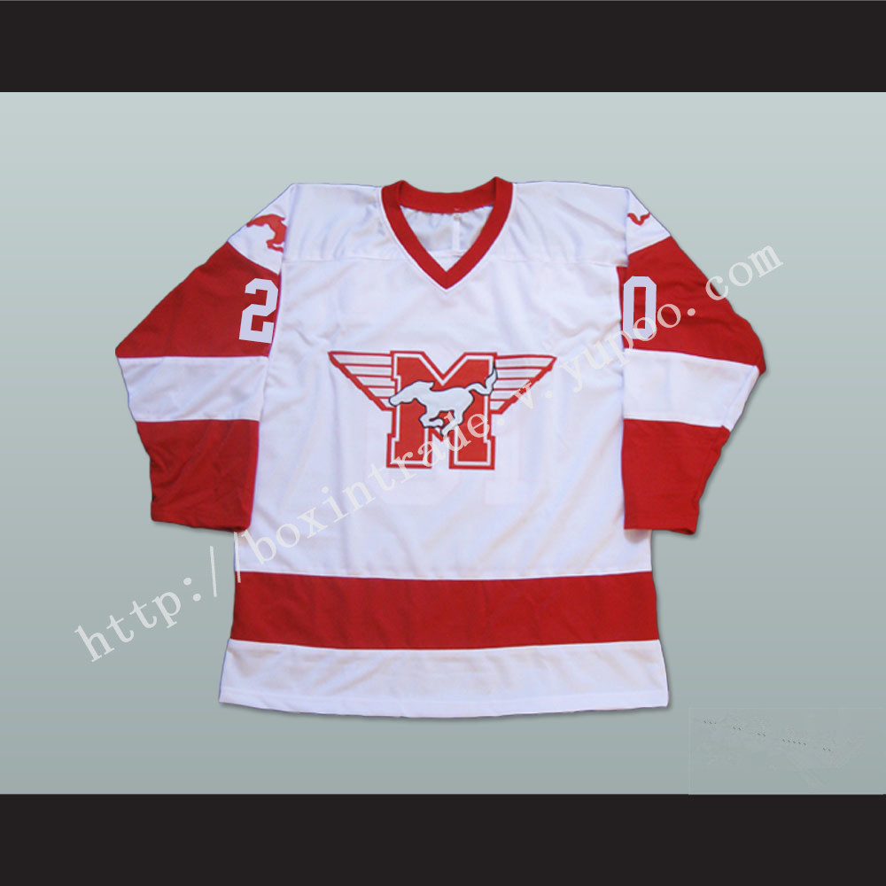 Keanu Reeves Heaver 20 Hamilton Mustangs Hockey Jersey Youngblood Movie