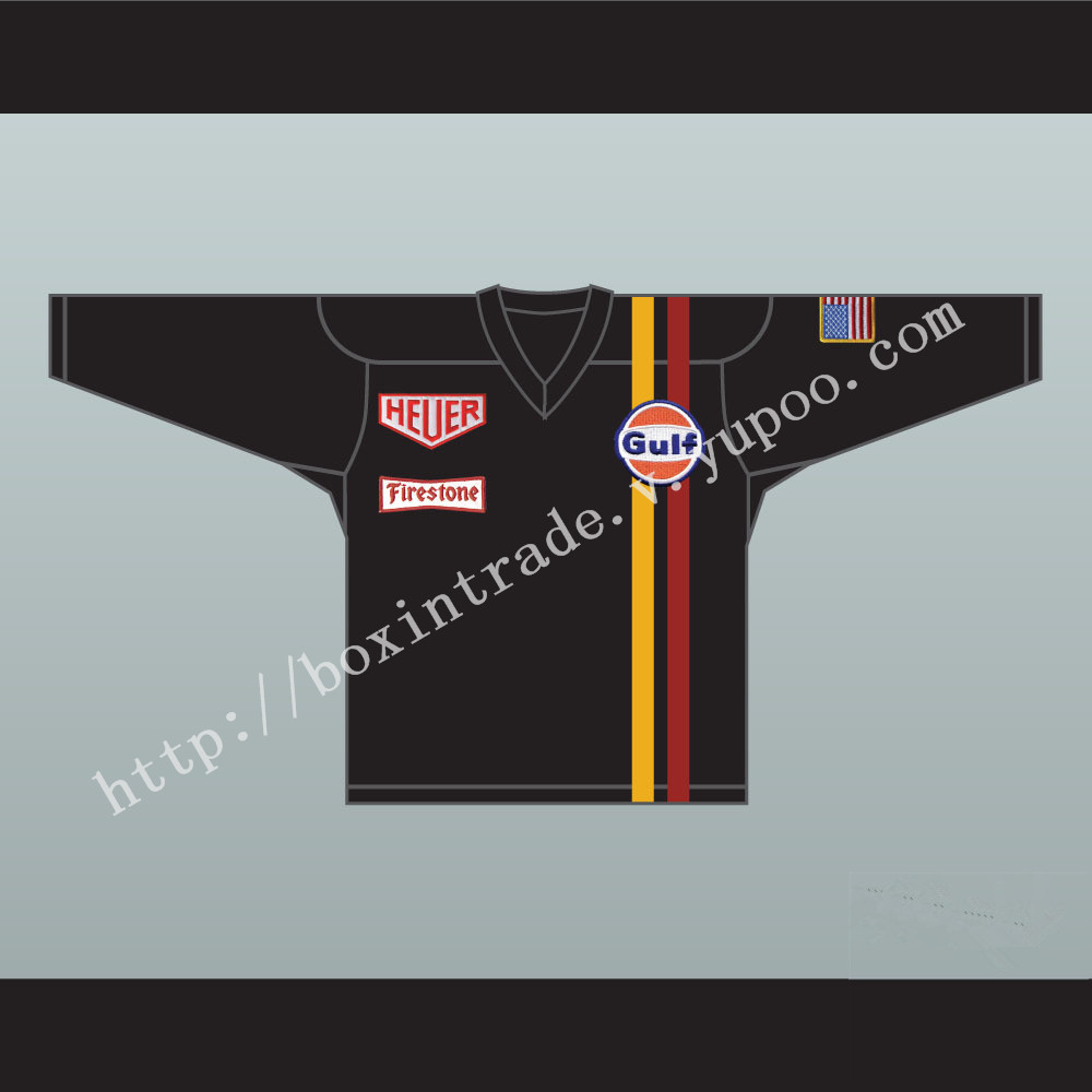 Steve McQueen Michael Delaney Le Mans Inspired Hockey Jersey Black