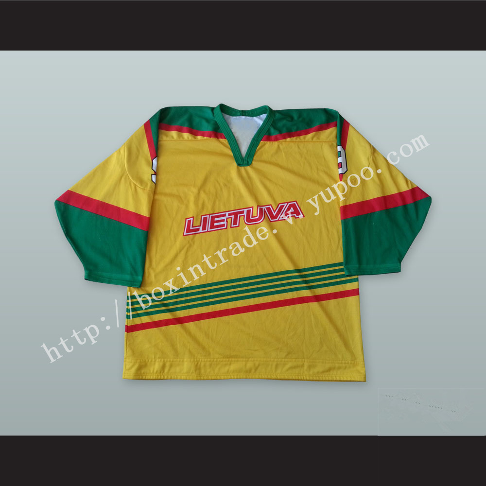 Lietuva Lithuania Yellow Hockey Jersey