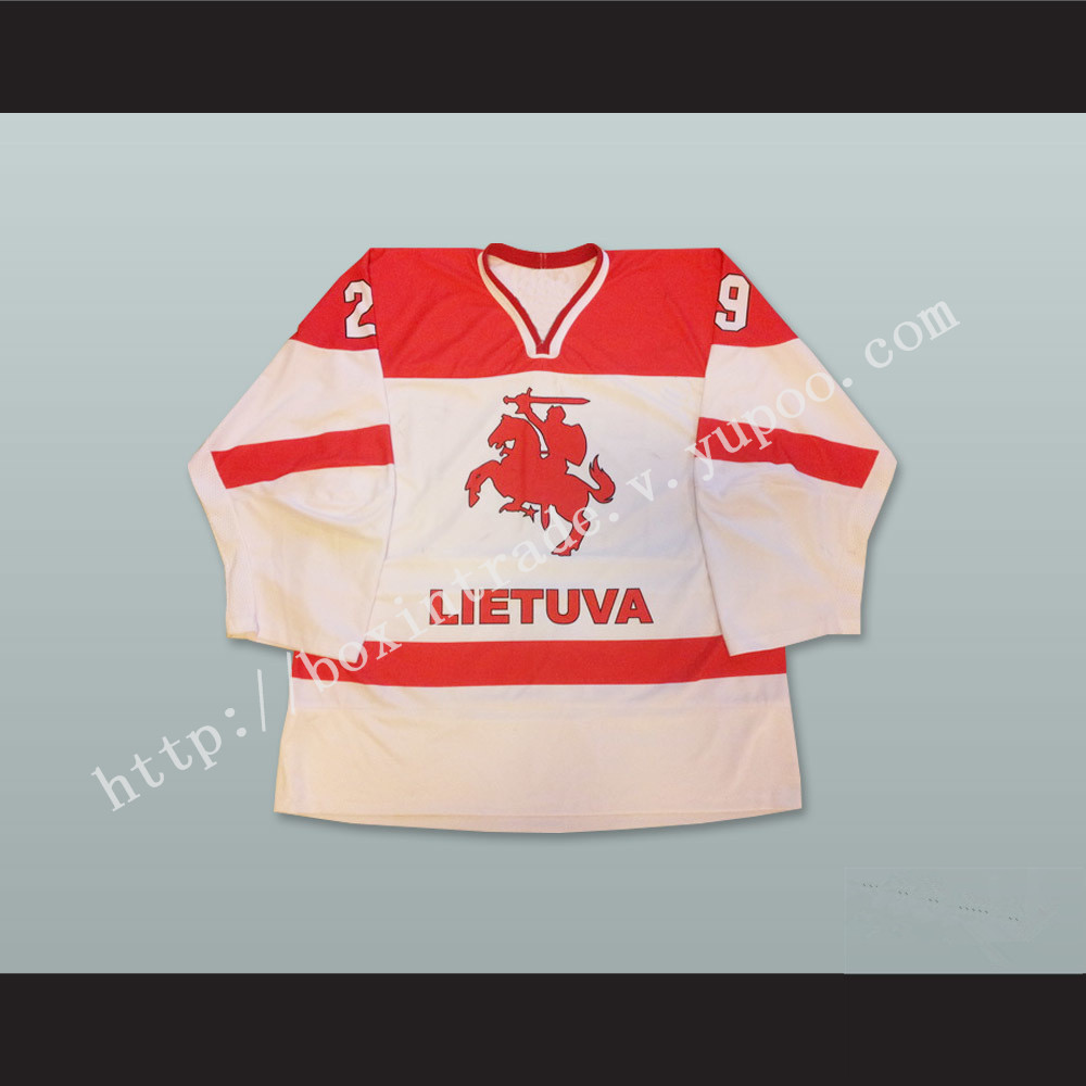 Lietuva White Hockey Jersey