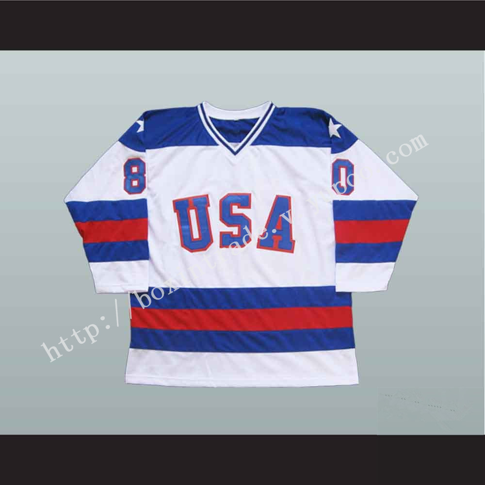 1980 USA Miracle On Ice Tribute Hockey Jersey