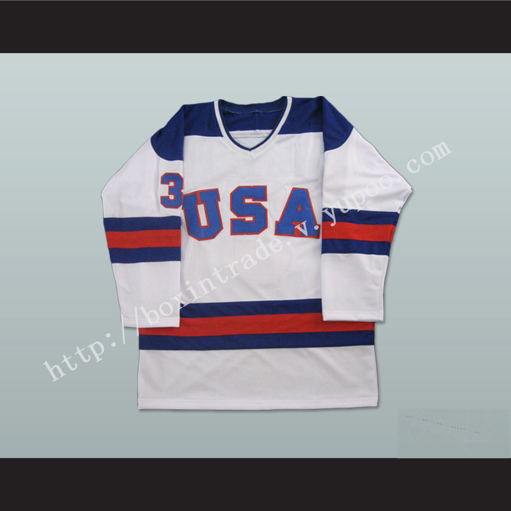 1980 Miracle On Ice Team USA Ken Morrow 3 Hockey Jersey