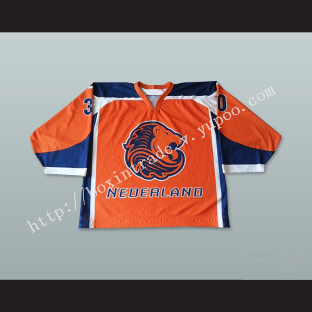 Nederland National Team Orange Hockey Jersey