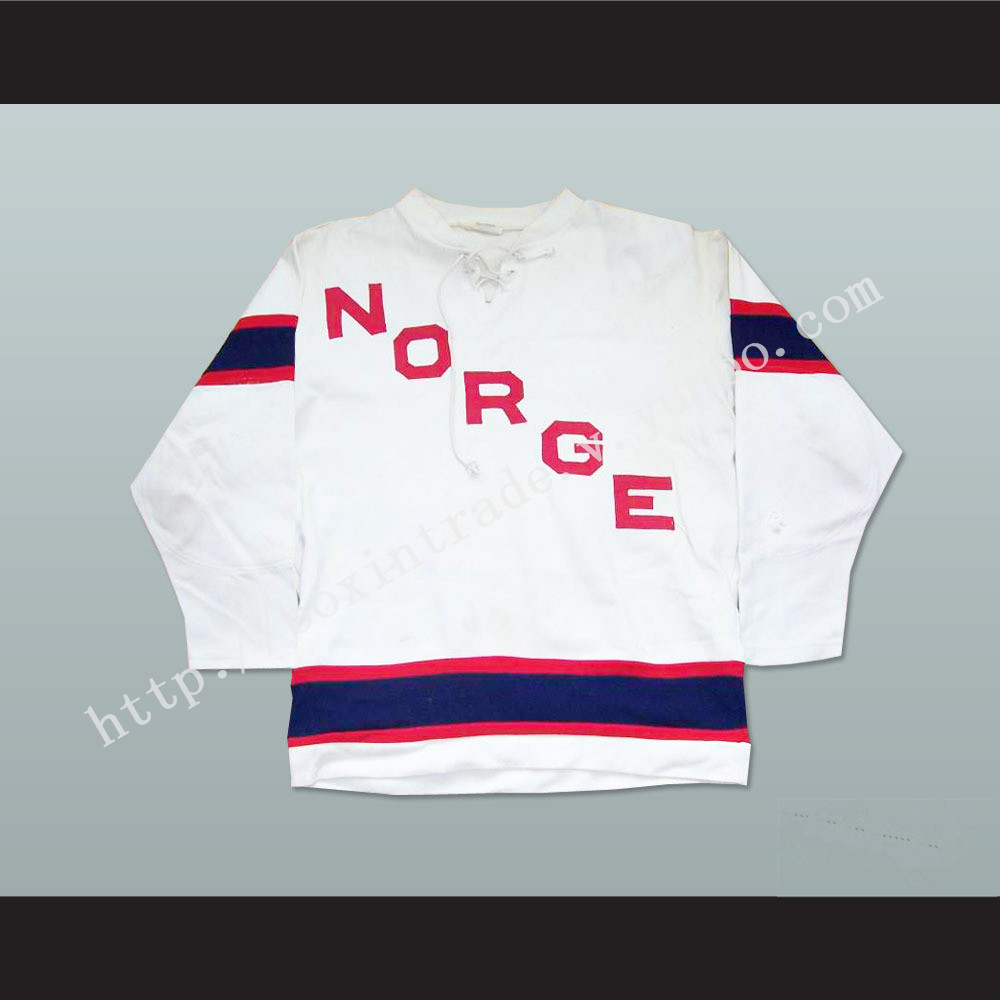 Norway National Team Hockey Jersey White